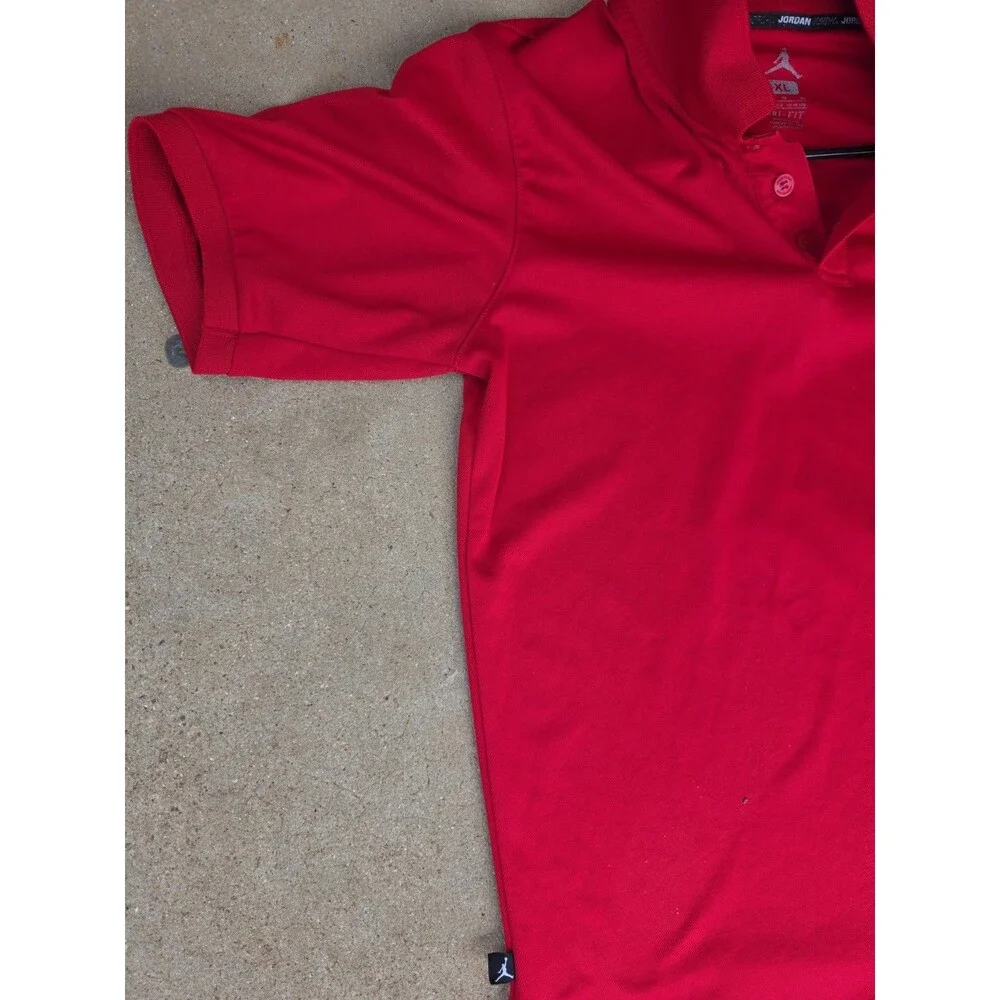 Jordan Red Polo Shirt Size XL